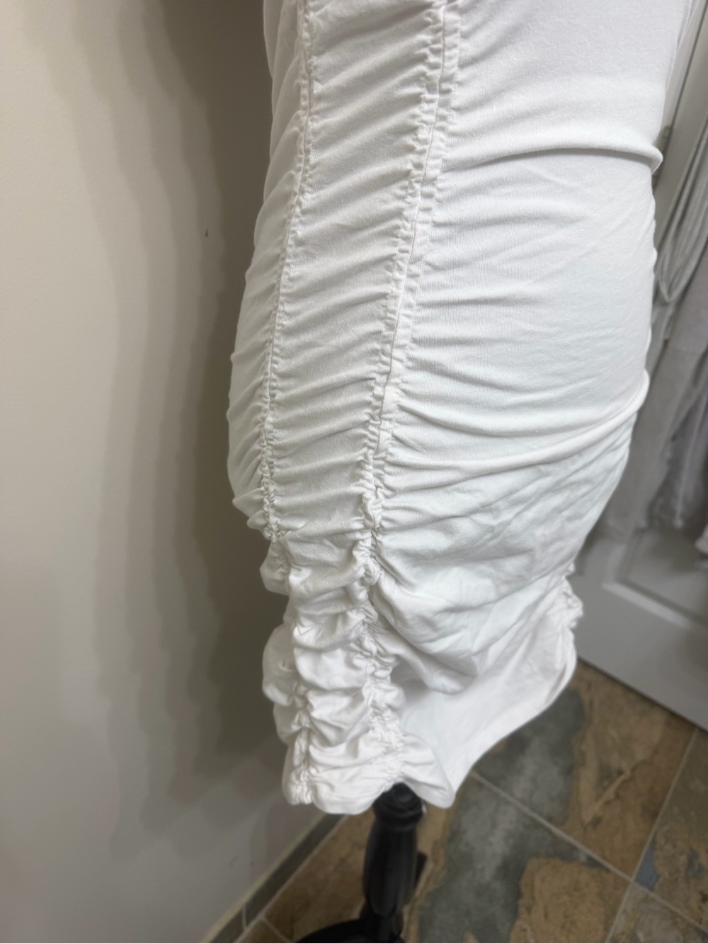 NWT Anthropologie by Daily Practice Women’s White Sleeveless Ruffled Dress M - Picture 4 of 11